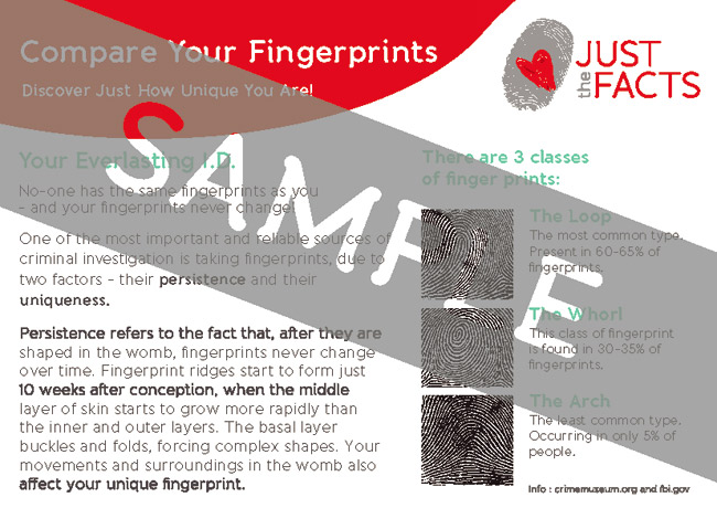 JTF Materials for Schools - Fingerprint workleaflet for students
